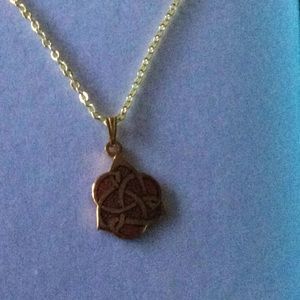 Celtic Red & Gold Necklace